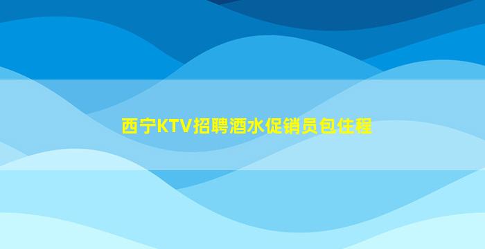 西宁KTV招聘酒水促销员包住程